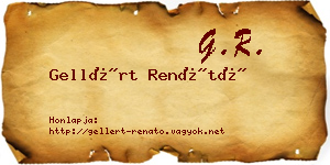 Gellért Renátó névjegykártya